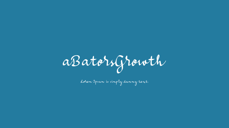 aBatorsGrowth Font