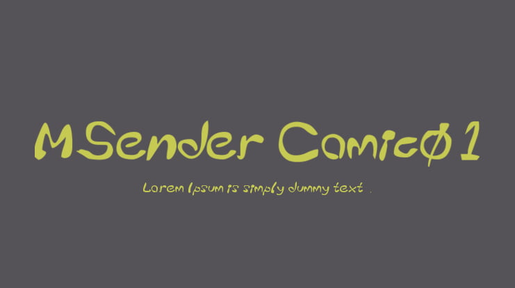 MSender Comic01 Font