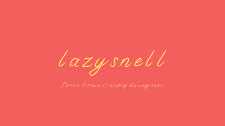 lazysnell Font