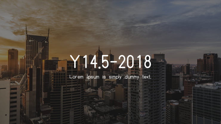 Y14.5-2018 Font