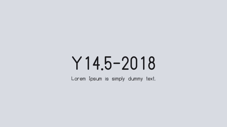 Y14.5-2018 Font