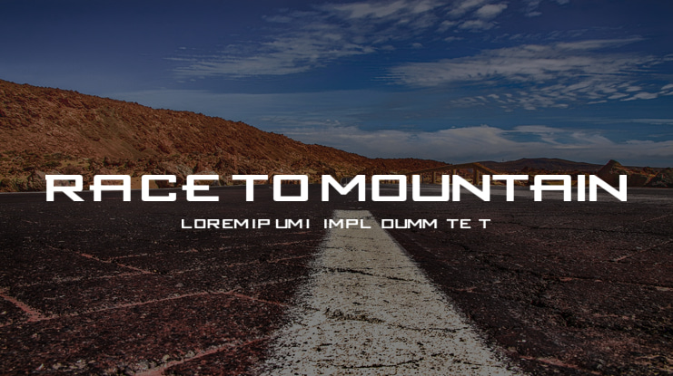RACE to MOUNTAIN Font