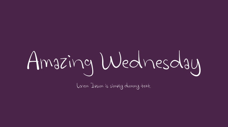 Amazing Wednesday Font