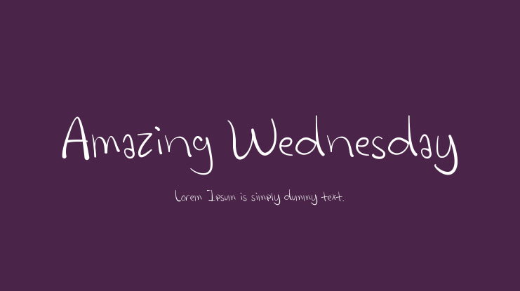 Amazing Wednesday Font