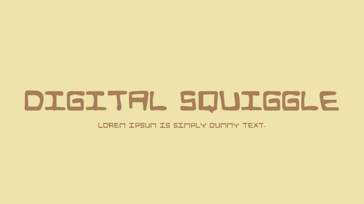 Digital Squiggle Font Family