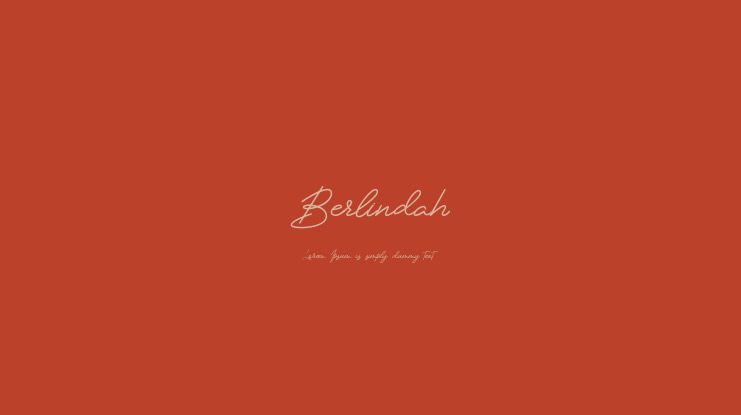 Berlindah Font