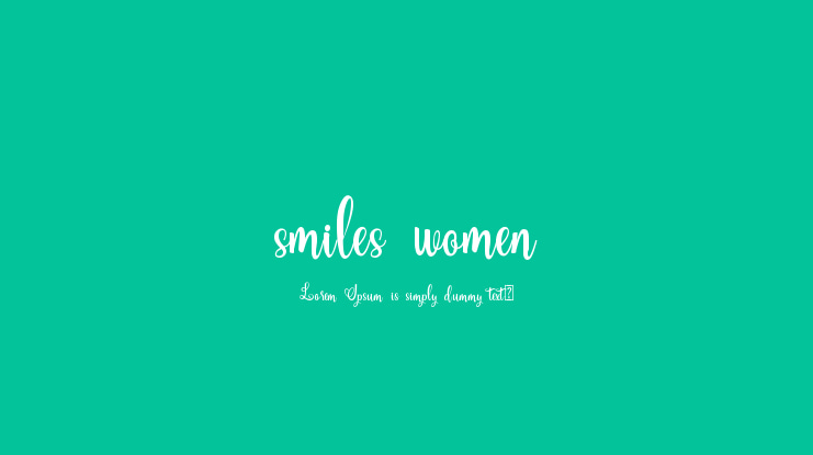 smiles women Font