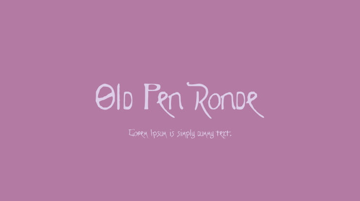 Old Pen Ronde Font Family