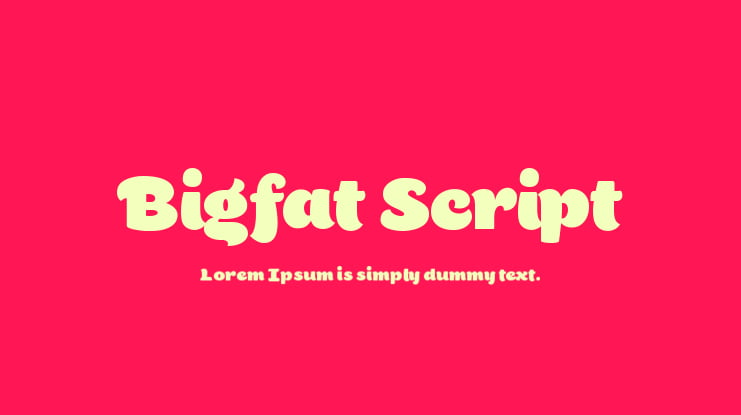 Bigfat Script Font Family