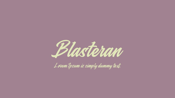 Blasteran Font