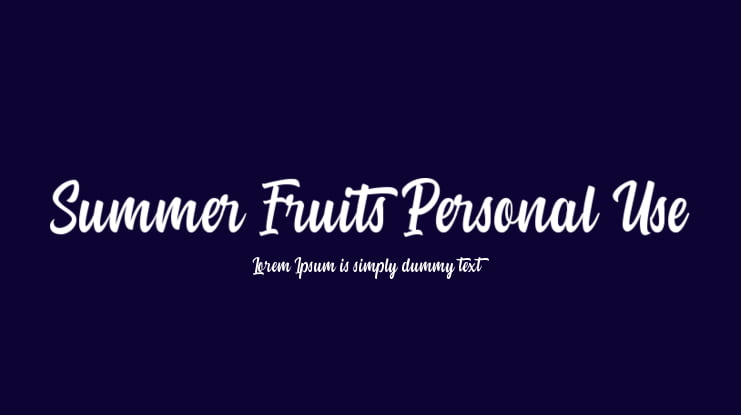 Summer Fruits Personal Use Font