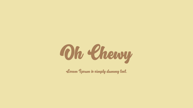 Oh Chewy Font