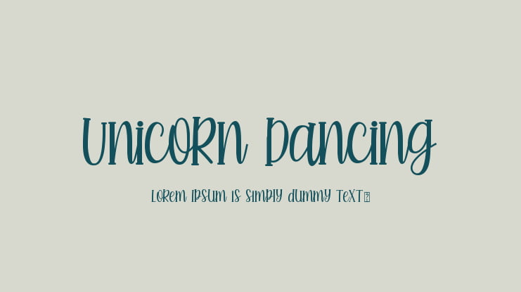 Unicorn Dancing Font