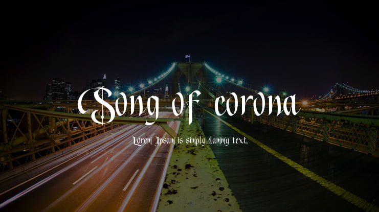 Song of corona Font