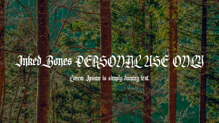 Inked Bones PERSONAL USE ONLY Font