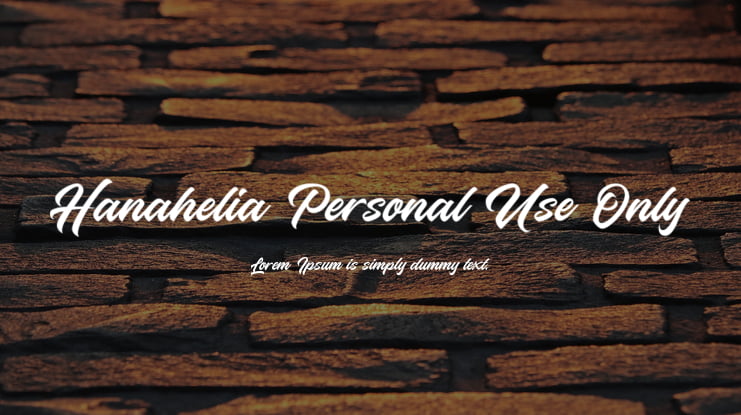 Hanahelia Personal Use Only Font