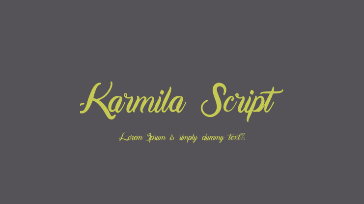 Karmila Script Font