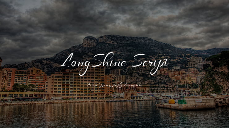LongShine Script Font
