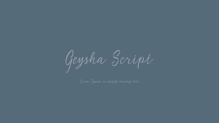 Geysha Script Font