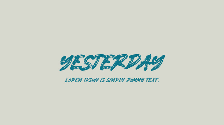 YESTERDAY Font