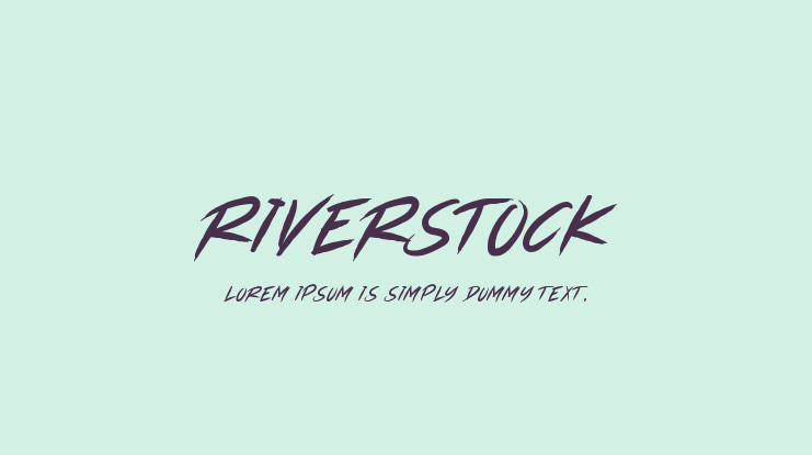 RIVERSTOCK Font