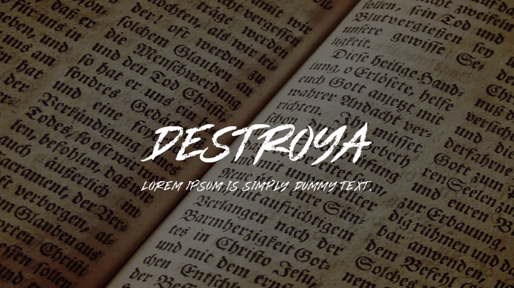 DESTROYA Font