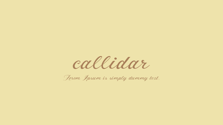 callidar Font