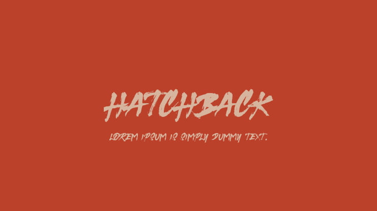 Hatchback Font