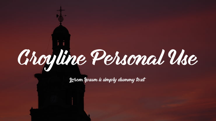 Groyline Personal Use Font