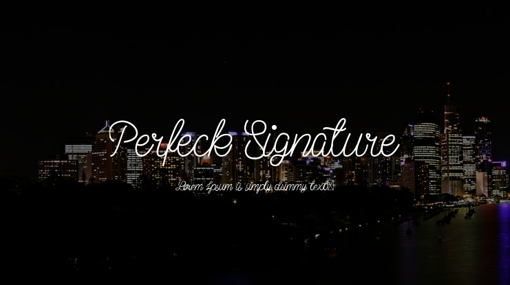 Perfeck Signature Font