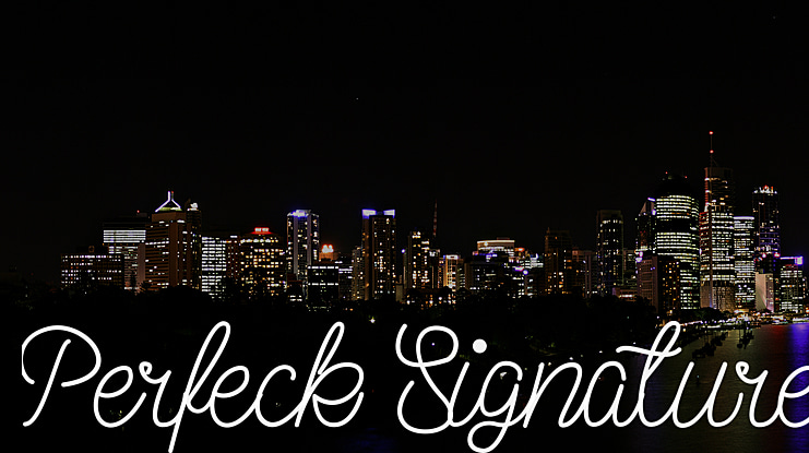 Perfeck Signature Font