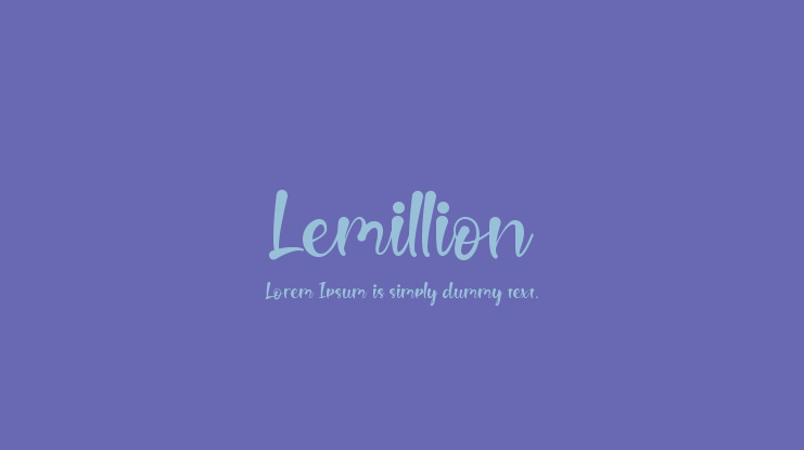 Lemillion Font
