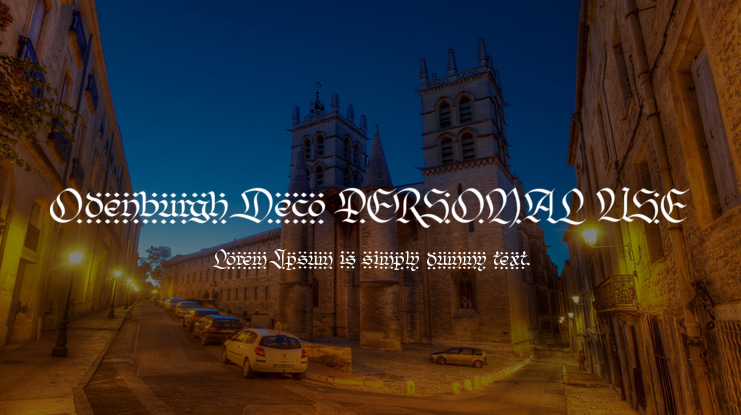 Odenburgh Deco PERSONAL USE Font Family