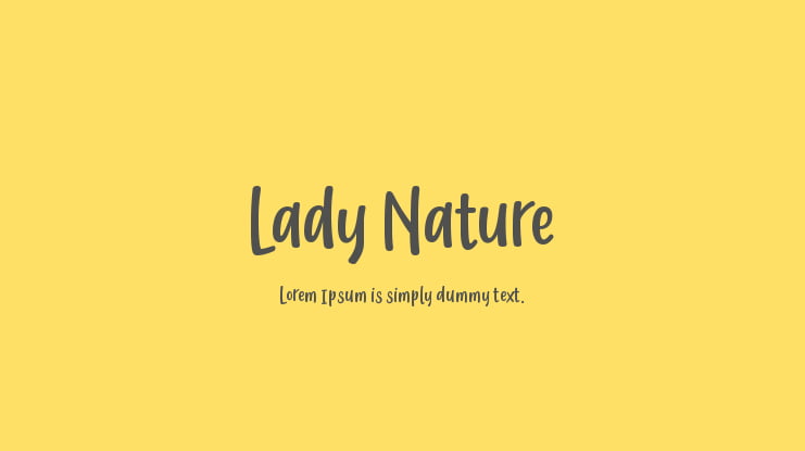 Lady Nature Font Family