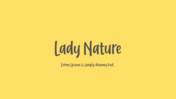 Lady Nature Font Family
