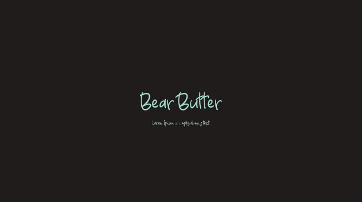 Bear Butter Font
