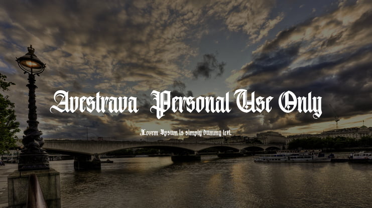 Avestrava  Personal Use Only Font