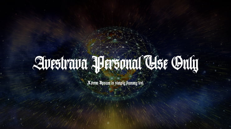 Avestrava Personal Use Only Font