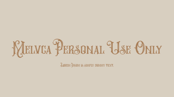 Melvca Personal Use Only Font