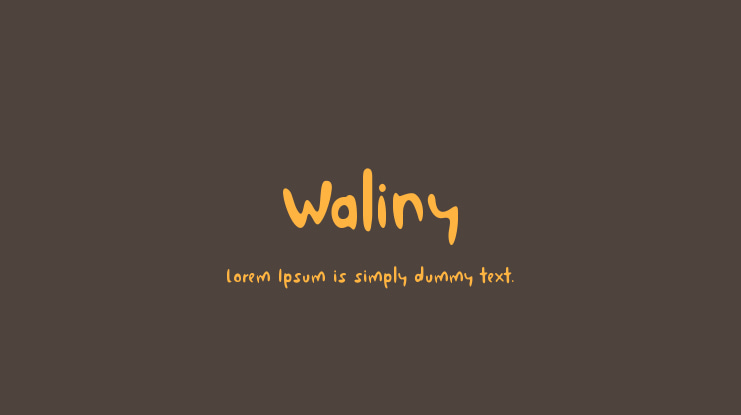 Waliny Font