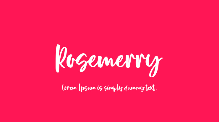 Rosemerry Font
