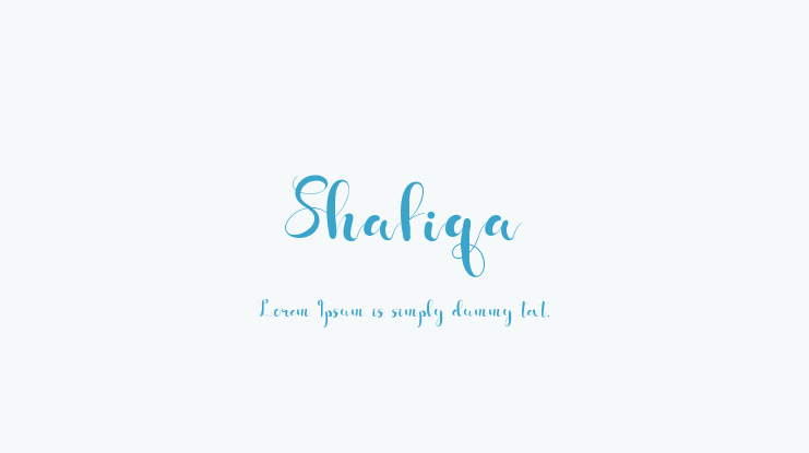 Shafiqa Font