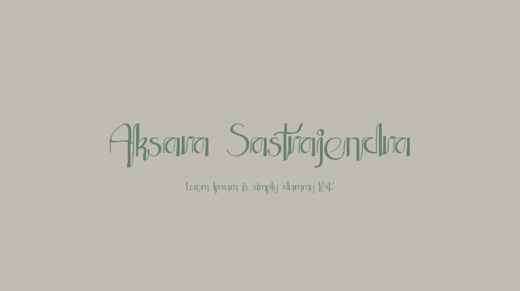 Aksara Sastrajendra Font