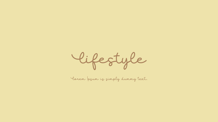 Lifestyle Font