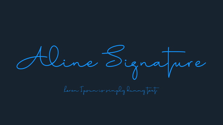 Aline Signature Font