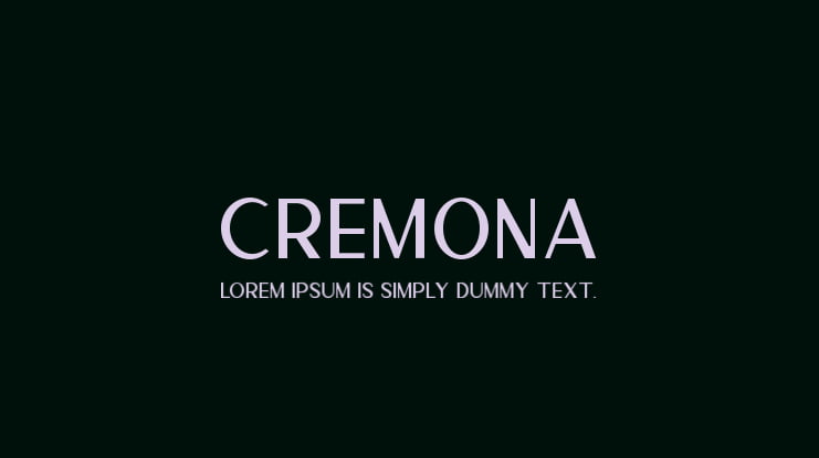 Cremona Font