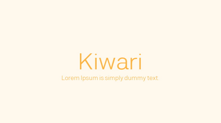 Kiwari Font