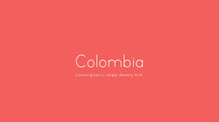 Colombia Font Family
