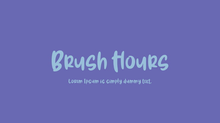 Brush Hours Font
