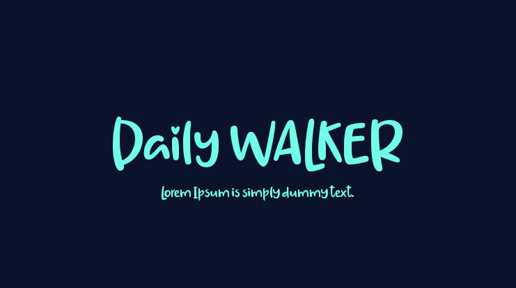 Daily WALKER Font